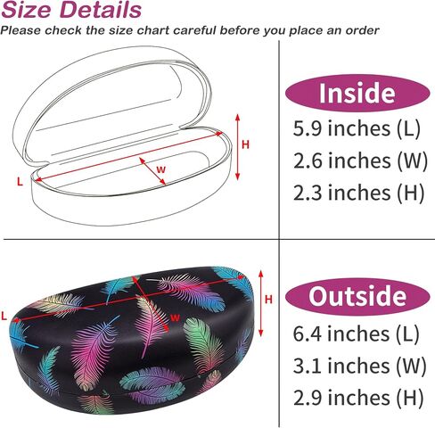 Hard Shell Sunglasses Case, Various Patterns Leather Case for Sunglass,Eyeglasses with Cleaning Cloth in Saudi Arabia