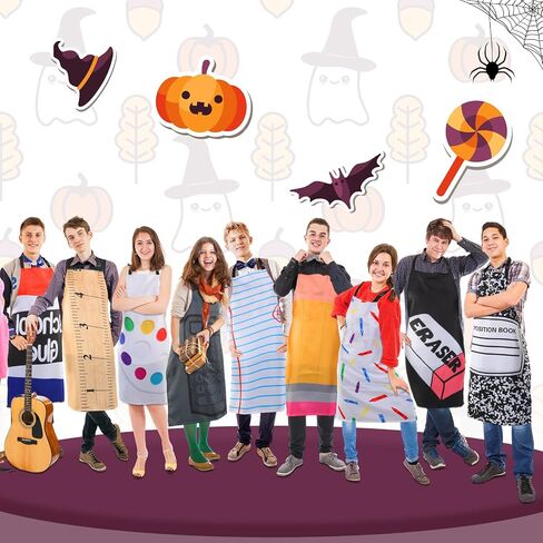9 Pack Halloween Teacher Costume Set Cosplay Teacher Halloween Party Outfit Group Costumes for Adults in Saudi Arabia