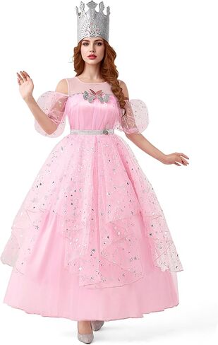 Spooktacular Creations Halloween Good Witch Costume Dress Women, Pink Fairy Witch Princess Evening Dress for Themed Parties in Saudi Arabia