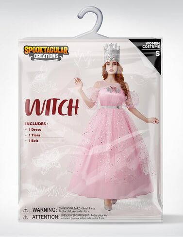 Spooktacular Creations Halloween Good Witch Costume Dress Women, Pink Fairy Witch Princess Evening Dress for Themed Parties in Saudi Arabia