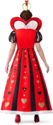 Spooktacular Creations Halloween Red Queen Costume Women, Red Heart Queen Fairytale Fancy Dress for Cosplay Themed Parties in Saudi Arabia