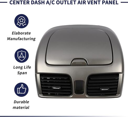 لوحة تنفيس الهواء بمنفذ مكيف الهواء المركزي 68260-5M002 682605M002 متوافقة مع Nissan Sentra 2000-2006 لوحة التحكم المركزية بمنفذ التيار المتردد لوحة تنفيس الهواء in Saudi Arabia