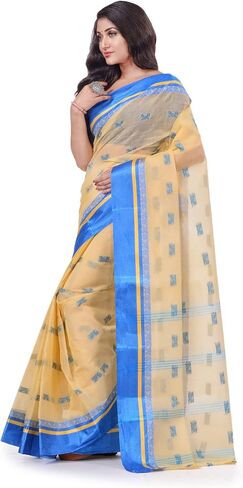 Women's Traditional Pure Handloom Cotton Saree Navarupa Velvet Par Design Without Blouse Piece 5.6 Mtr in Saudi Arabia