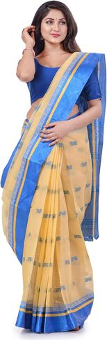 Women's Traditional Pure Handloom Cotton Saree Navarupa Velvet Par Design Without Blouse Piece 5.6 Mtr in Saudi Arabia