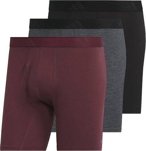 adidas Men's Boxer Brief Underwear 3-Pack – Luxe Comfort Ultra Soft Rayon Blend in Saudi Arabia