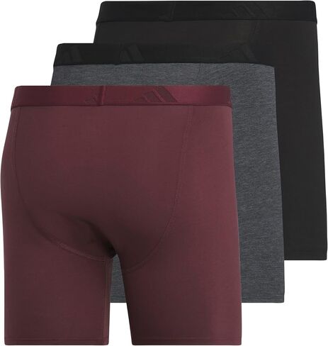 adidas Men's Boxer Brief Underwear 3-Pack – Luxe Comfort Ultra Soft Rayon Blend in Saudi Arabia