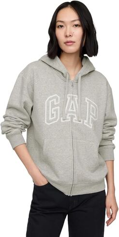 GAP Women's Logo Hoodie Hooded Full Zip Sweatshirt in Saudi Arabia