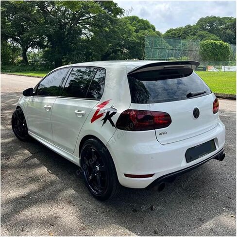 يصلح لشركة فولكس فاجن يصلح للجولف Mk6 GTI يصلح للجولف 6R يصلح للجولف Mk6 R20 2010-2013 RZ غطاء سبويلر خلفي للسيارة Mk6 GTI خلفي للسيارة (مظهر كربوني) in Kuwait