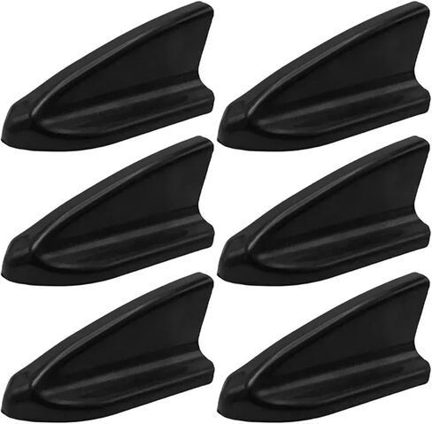 Protected & Weatherproof 6pcs Black Carbon Pattern Car EVO-Style PP Roof Shark Fins Spoiler Wing Kit Vortex Generator(6 PCS Carbon) in Saudi Arabia