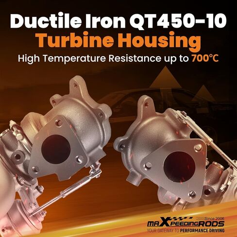 maXpeedingrods Billet Turbocharger Turbo Kit, for Ford Flex Explorer Sport Taurus SHO EcoBoost Lincoln MKS/MKT 3.5L V6 Engine 2010- # AA5E-9G438-GD (Left+Right Side) in Saudi Arabia