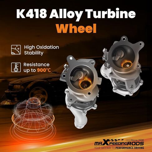 maXpeedingrods Billet Turbocharger Turbo Kit, for Ford Flex Explorer Sport Taurus SHO EcoBoost Lincoln MKS/MKT 3.5L V6 Engine 2010- # AA5E-9G438-GD (Left+Right Side) in Saudi Arabia