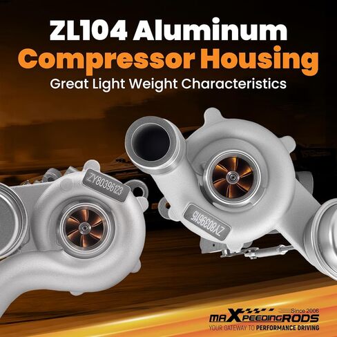 maXpeedingrods Billet Turbocharger Turbo Kit, for Ford Flex Explorer Sport Taurus SHO EcoBoost Lincoln MKS/MKT 3.5L V6 Engine 2010- # AA5E-9G438-GD (Left+Right Side) in Saudi Arabia
