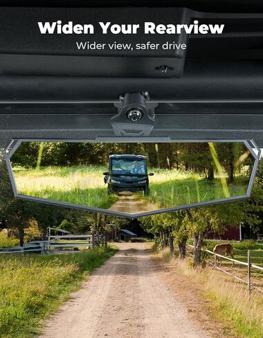 KEMIMOTO Rear View Mirror Compatible with CFMOTO UFORCE U10 Pro/Pro XL 2025, Multi-Angle Adjustment, Features Stable Top Mounting No Vibration Accessories in Saudi Arabia