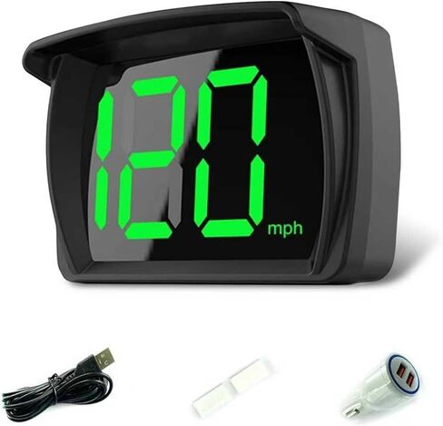Downhill 1 PC GPS Speedometer HUD Display, Y03 Head Up Speed Digital Screen, USB Plug-in Daytime Speedometer Charger, Universal for Most Cars, Trucks, SUVs (Black) in Saudi Arabia