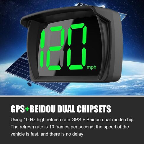 Downhill 1 PC GPS Speedometer HUD Display, Y03 Head Up Speed Digital Screen, USB Plug-in Daytime Speedometer Charger, Universal for Most Cars, Trucks, SUVs (Black) in Saudi Arabia