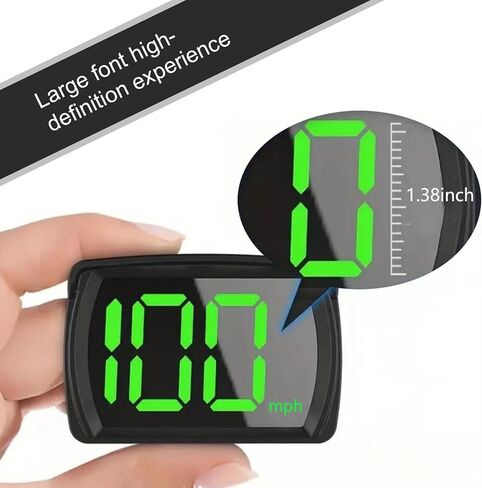 Downhill 1 PC GPS Speedometer HUD Display, Y03 Head Up Speed Digital Screen, USB Plug-in Daytime Speedometer Charger, Universal for Most Cars, Trucks, SUVs (Black) in Saudi Arabia