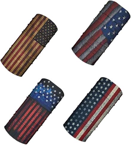 Skull Face mask, American flag Neck Gaiter Balaclava Bandana - Lightweight, UV Protection, Windproof, 8-Pieces for Cycling, Running, Hiking & Outdoor Sports, Versatile for Men & Women in Saudi Arabia