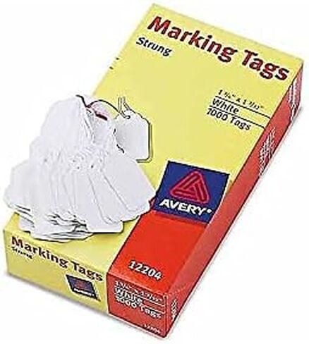 Avery 12204 Medium-Weight White Marking Tags, 1-3/4 x 1-3/32, 1000/Box in Saudi Arabia