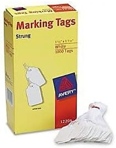 Avery 12204 Medium-Weight White Marking Tags, 1-3/4 x 1-3/32, 1000/Box in Saudi Arabia