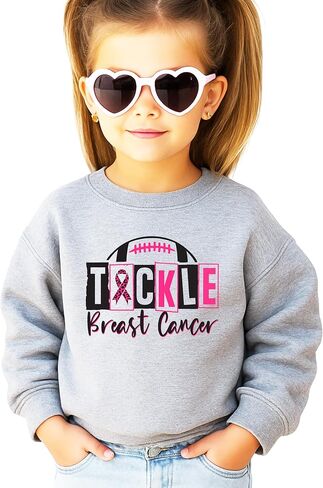 سويت شيرت Olive Loves Apple Tackle لسرطان الثدي للنساء والمراهقين والأطفال، سترة يومية للعبة كرة القدم بشريط وردي in Saudi Arabia