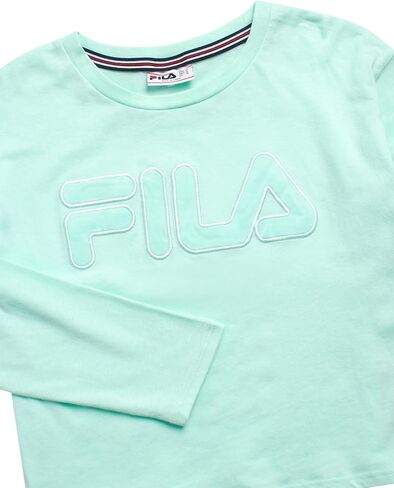 قمصان Fila للفتيات بأكمام طويلة - قطعتان من تي شيرتات جيرسيه قطنية ناعمة بأكمام طويلة للفتيات - قمصان كاجوال لطيفة للفتيات (7-16) in Saudi Arabia