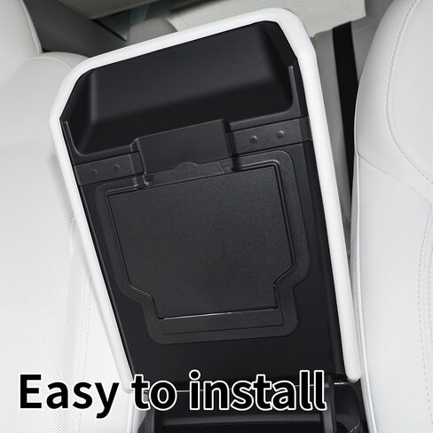 Center Console Cover for TeslaModel3 Highland 2024-2026 & ModelY Juniper 2025-Waterproof ArmrestProtector with EZ Snap On Installation-Black (Black, Model 3 Highland/Model Y Juniper) in Saudi Arabia