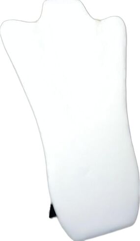 FindingKing White Leather Padded Necklace Pendant Bust Showcase Display 14 1/8" in Saudi Arabia