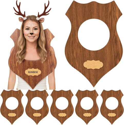 Halloween Trophy Head Costume Halloween Costume Accessories Hunter's Trophy Wall Taxidermy Costumes Homemade Taxidermy Costumes for Adult Men Women Role Play Party Favor Brown in Saudi Arabia