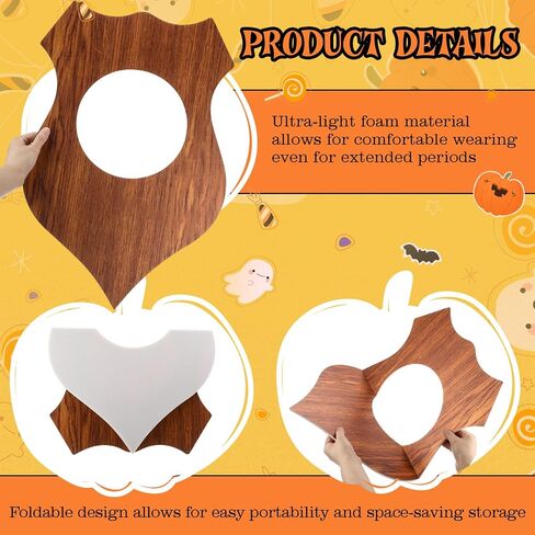 Halloween Trophy Head Costume Halloween Costume Accessories Hunter's Trophy Wall Taxidermy Costumes Homemade Taxidermy Costumes for Adult Men Women Role Play Party Favor Brown in Saudi Arabia