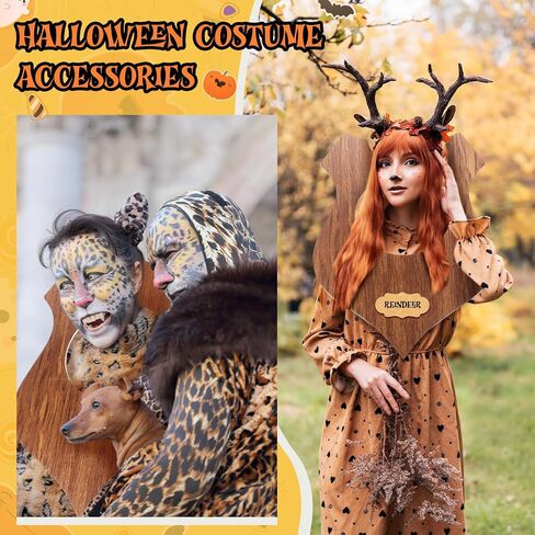 Halloween Trophy Head Costume Halloween Costume Accessories Hunter's Trophy Wall Taxidermy Costumes Homemade Taxidermy Costumes for Adult Men Women Role Play Party Favor Brown in Saudi Arabia