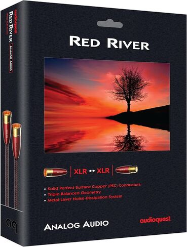 كابلات توصيل الصوت التناظرية AudioQuest Red River XLR إلى XLR - 2.46 بوصة (0.75 م) - عبوتان in Saudi Arabia