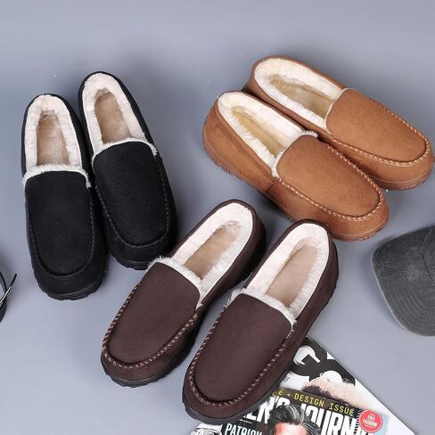 شباشب رجالية من Shoeslocker، شباشب منزلية دافئة وناعمة من الإسفنج الذكي للرجال، شباشب مريحة لغرفة النوم ومضادة للانزلاق للاستخدام الداخلي والخارجي in Kuwait