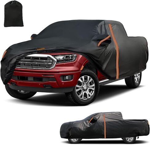 Truck Car Cover for Ford Ranger & Ranger Raptor 2019-2025, SuperCrew 5' & SuperCab 6' Beds, Full Outdoor Pickup Cover Waterproof All Weather, Sun UV Windproof Dust Protect Car Cover in Saudi Arabia
