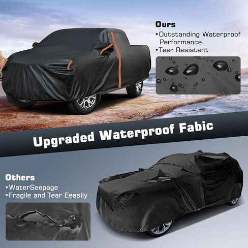 Truck Car Cover for Ford Ranger & Ranger Raptor 2019-2025, SuperCrew 5' & SuperCab 6' Beds, Full Outdoor Pickup Cover Waterproof All Weather, Sun UV Windproof Dust Protect Car Cover in Saudi Arabia
