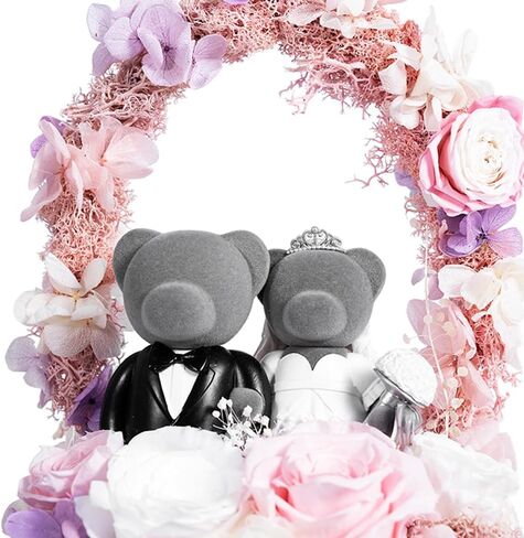 هدايا عيد ميلاد للنساء، هدايا زهور عيد الحب للأمهات للزوجة، هدايا زهور الورد إلى الأبد لها، هدايا زهور الدب الوردي لصديقتك، وردة في قبة زجاجية للجدة in Kuwait