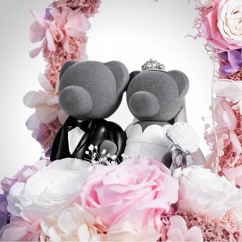 هدايا عيد ميلاد للنساء، هدايا زهور عيد الحب للأمهات للزوجة، هدايا زهور الورد إلى الأبد لها، هدايا زهور الدب الوردي لصديقتك، وردة في قبة زجاجية للجدة in Kuwait