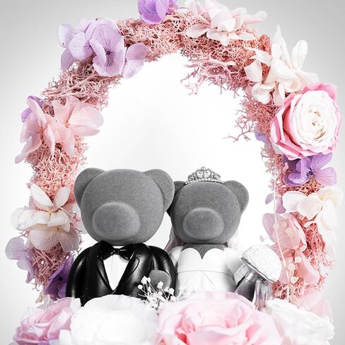 هدايا عيد ميلاد للنساء، هدايا زهور عيد الحب للأمهات للزوجة، هدايا زهور الورد إلى الأبد لها، هدايا زهور الدب الوردي لصديقتك، وردة في قبة زجاجية للجدة in Kuwait