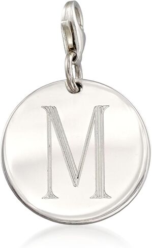 Ross-Simons Italian 6mm Sterling Silver Bead Bracelet With Personalized Disc Charm in Saudi Arabia