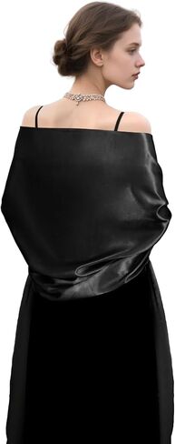 Women's Pashmina Shawls and Wraps for Evening Dresses Satin Shawl Wraps Bridal Scarve Women Wedding Bridesmaid Scarf in Saudi Arabia