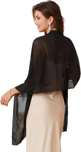 Mesh Shawls and Wraps for Evening Dresses Women Glitter Scarf Sparkly Scarve Wedding Shawl Wrap Bridesmaid Scarves in Saudi Arabia