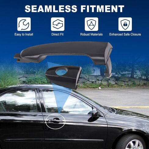 مقبض الباب الخارجي من جانب الراكب الخارجي الأمامي، 82660-2F000، متوافق مع Kia Spectra 2004-2009 متوافق مع Kia Spectra5 2005-2009 متوافق مع Kia CEO 2005-2015، أمامي يمين in Saudi Arabia