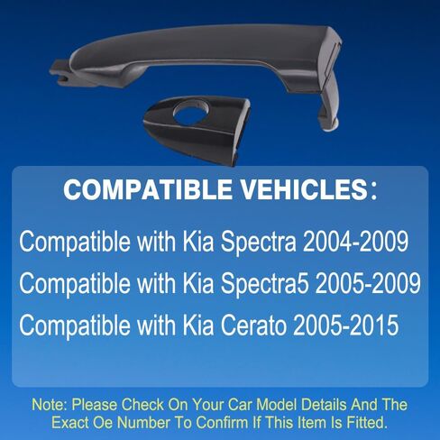 مقبض الباب الخارجي من جانب الراكب الخارجي الأمامي، 82660-2F000، متوافق مع Kia Spectra 2004-2009 متوافق مع Kia Spectra5 2005-2009 متوافق مع Kia CEO 2005-2015، أمامي يمين in Saudi Arabia