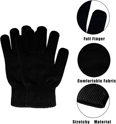 Winter Magic Gloves Adults Warm Stretchy Unisex Black Mittens Magic Knit Gloves in Saudi Arabia