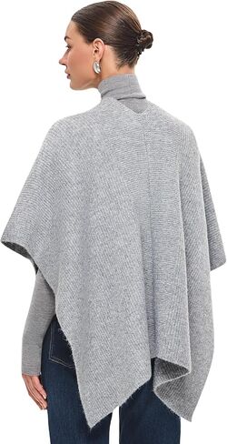 PULI Womens Crossover Front Shawl Wraps Casual Warm Knit Travel Poncho Shawls for Fall Winter in Kuwait