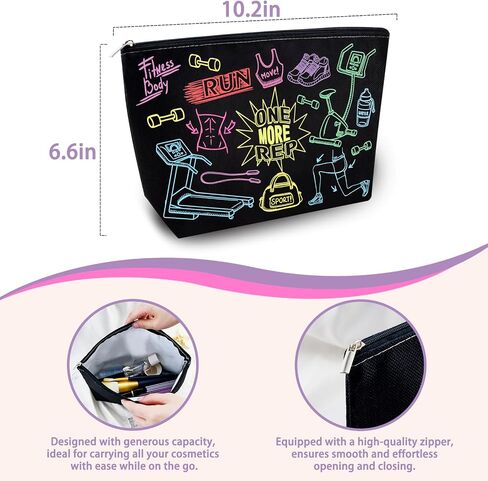Fitness Gifts Women Gym Bag Cool Gifts for Gym Rats Workout Bag for Women Personal Trainer Gifts Crossfit Accessories Fitness Lovers Gift for Sister Friend Female Travel Toiletry Pouch in Saudi Arabia
