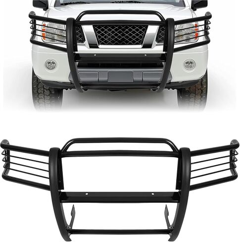 واقي فرشاة المصد الأمامي من KUAFU متوافق مع 2001-2004 Nissan Frontier Grille Guard واقي مصد الصدمات من الفولاذ المطلي باللون الأسود in Saudi Arabia