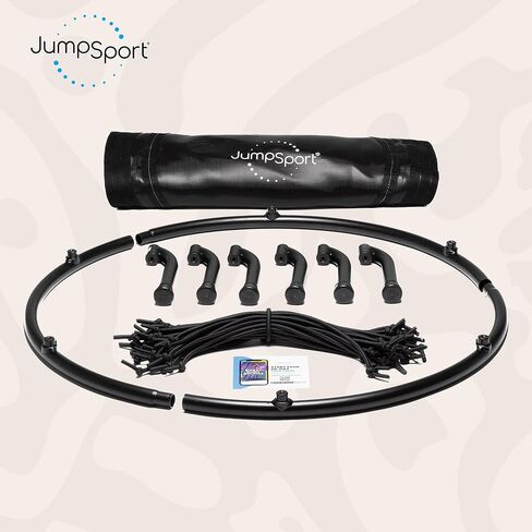 جهاز JumpSport 250 للياقة البدنية في المنزل، مقاس 39 بوصة | ترامبولين صغير بأرجل مقوسة ومقاطع فيديو متضمنة | آمنة وقوية ومنخفضة التأثير | DVD وبث مجاني لمدة 60 يومًا in Kuwait