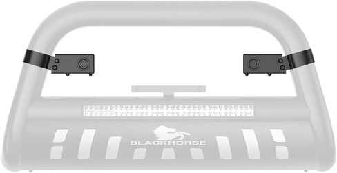 Black Horse 3" Bull Bar Parking Sensor Relocation Kit Black Compatible with 09-18 Dodge Ram 1500 (Excl. Rebel & Warlock Trims & Incl. 19-24 Ram 1500 Classic), 10-18 Dodge Ram 2500/3500 in Saudi Arabia