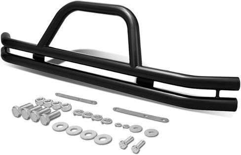 Auto Dynasty Black 3 inches Stainless Steel Front Brush Bumper Grille Guard Compatible with Jeep Wrangler YJ TJ 87-06 in Saudi Arabia