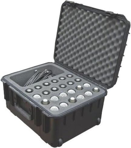 SKB Injection Molded Case w/Foam for (24) Mics w/storage compartment and wheels in Saudi Arabia